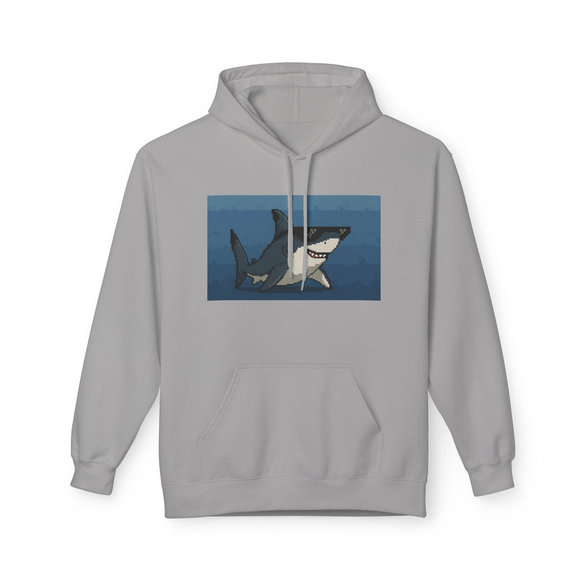 Cool Pixel Shark Unisex Midweight Softstyle Fleece Hoodie