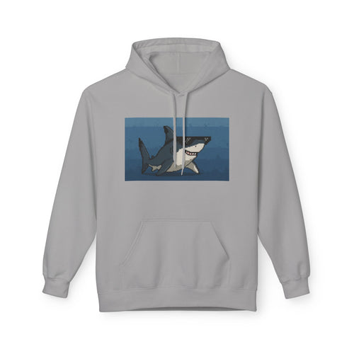 Cool Pixel Shark Unisex Midweight Softstyle Fleece Hoodie