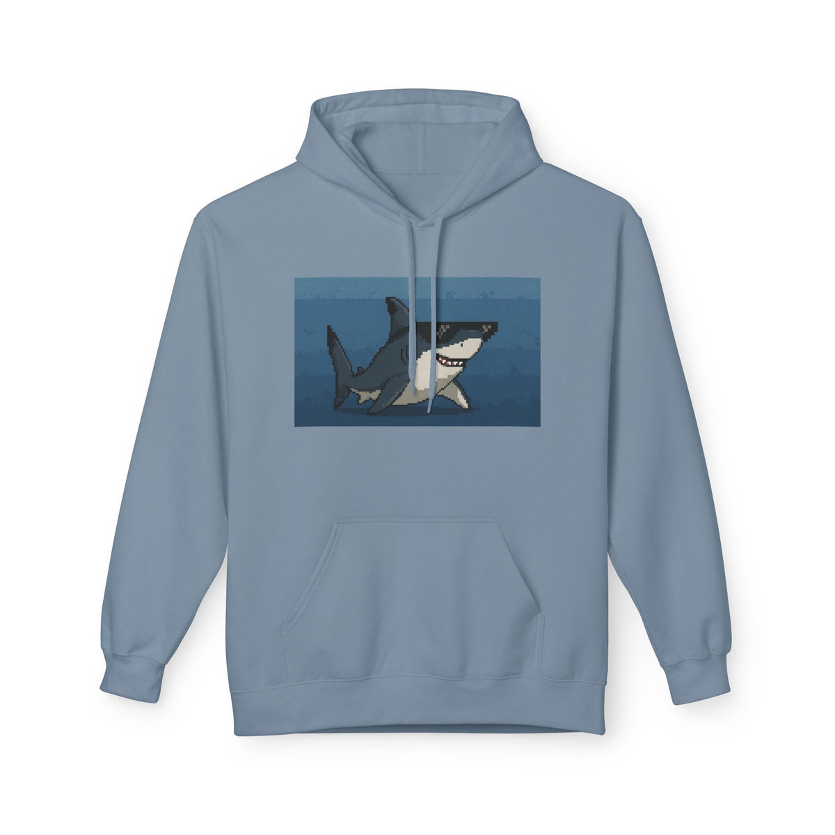 Cool Pixel Shark Unisex Midweight Softstyle Fleece Hoodie