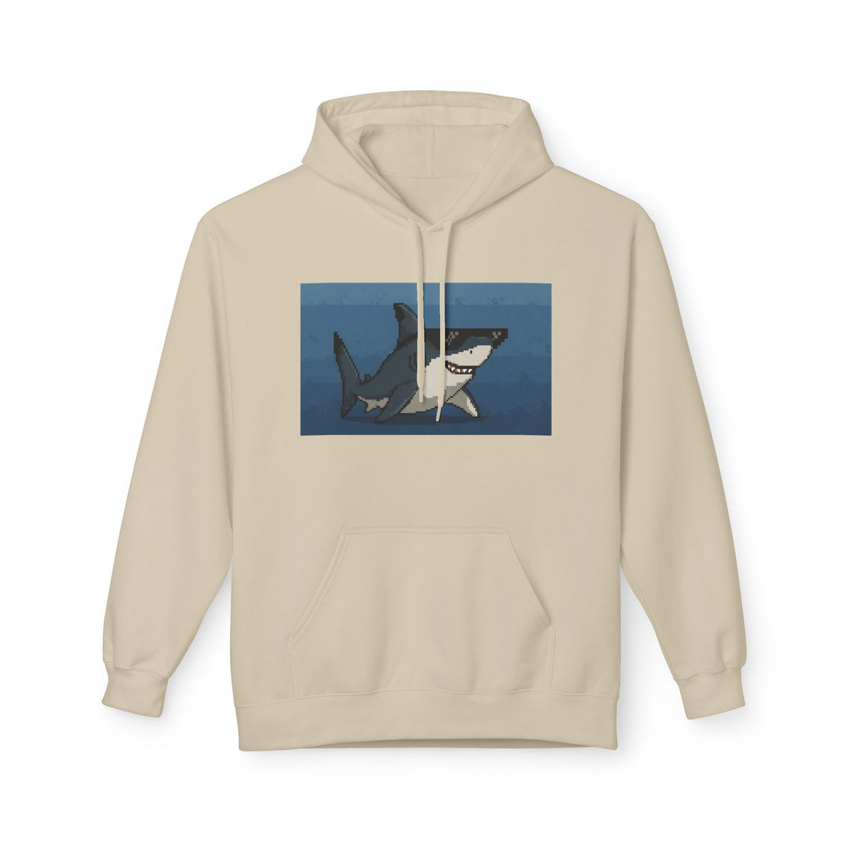 Cool Pixel Shark Unisex Midweight Softstyle Fleece Hoodie